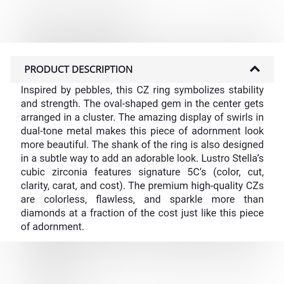 Lustro Stella Finest CZ Ring in Vermeil YG and Platinum Over Sterling Size 6 - Picture 13 of 15